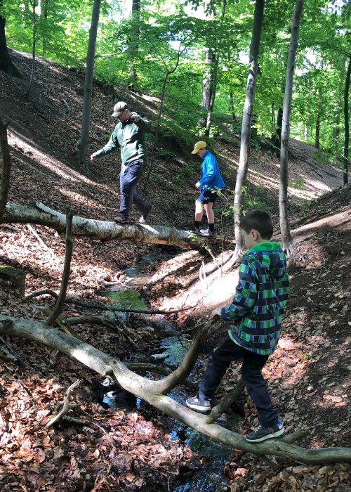 Familie im Wald